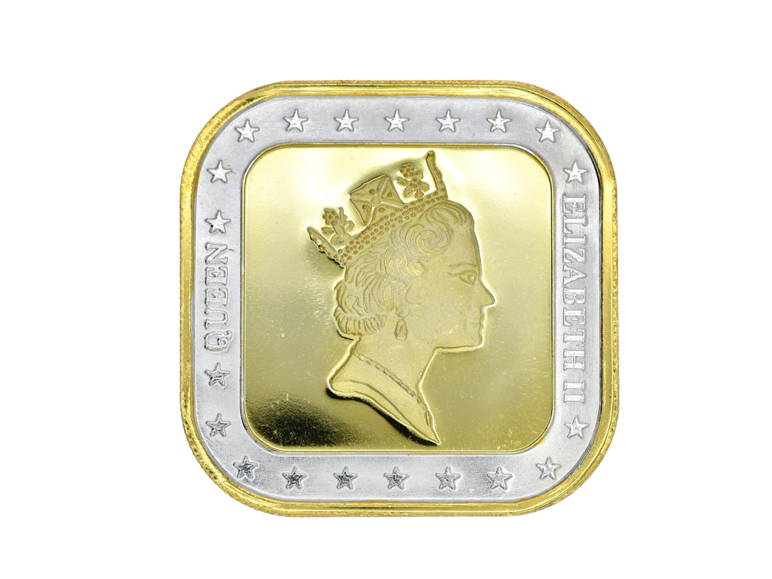 20 Grams Queen Elizabeth II Gold Plated Silver Coin - Roop Darshan