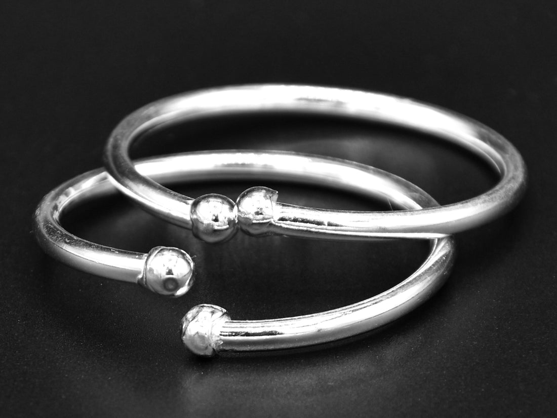 Silver Baby Bangle - Roop Darshan