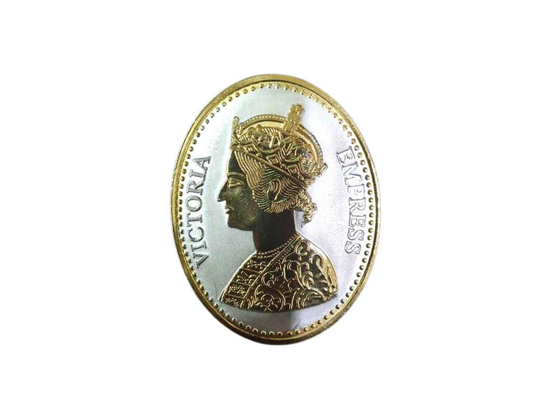 10 Grams Victoria Empress Gold Plated Silver Coin - Roop Darshan