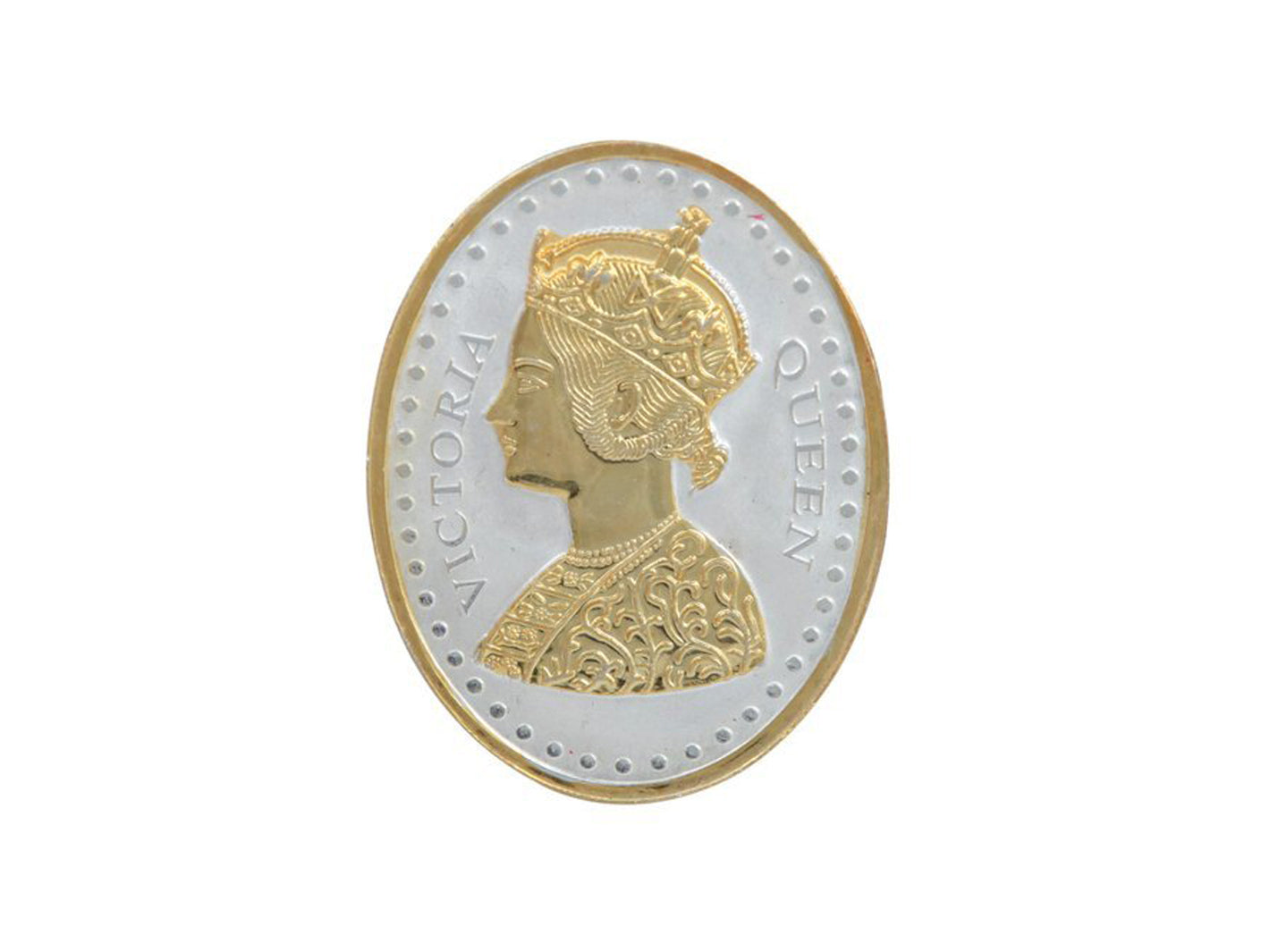 20 Grams Victoria Queen Gold Plated Silver Coin - Roop Darshan