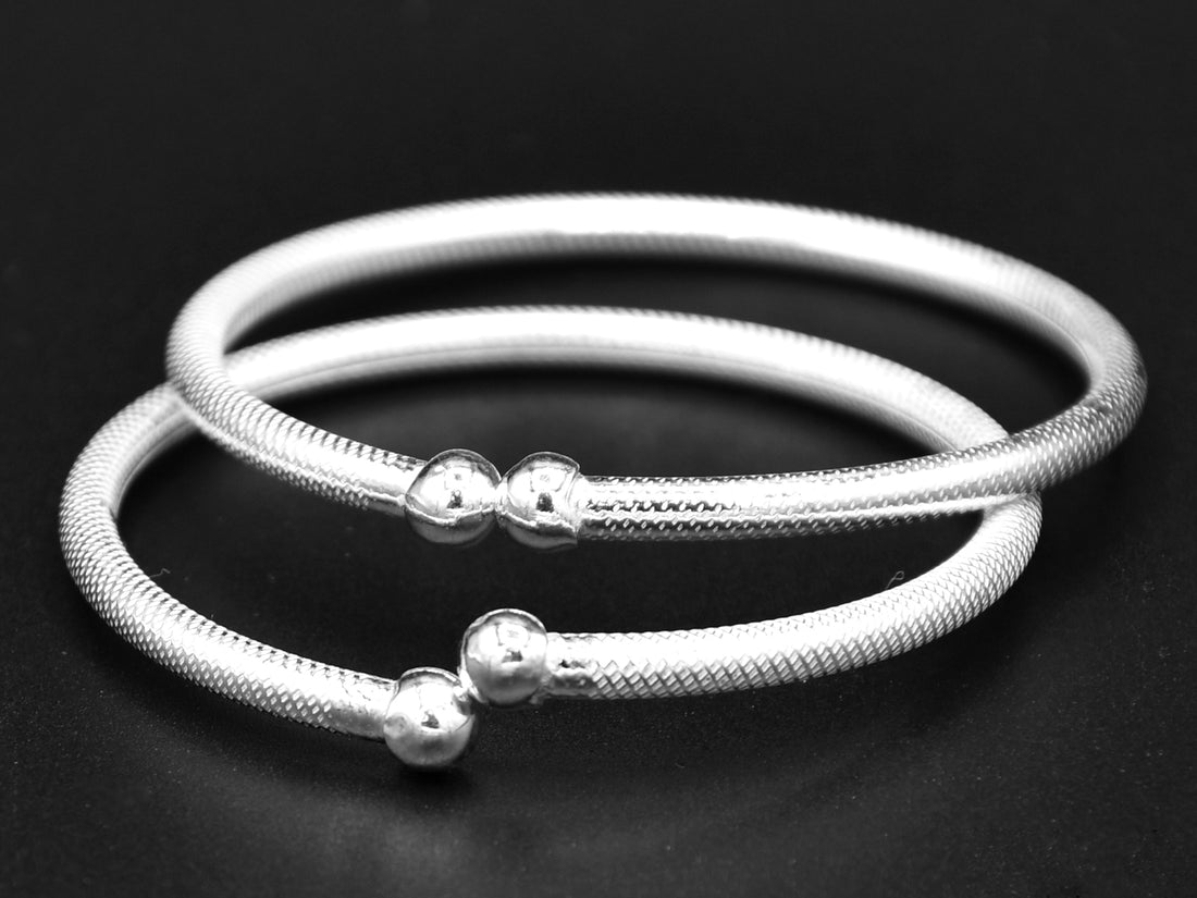 Silver Baby Bangle - Roop Darshan