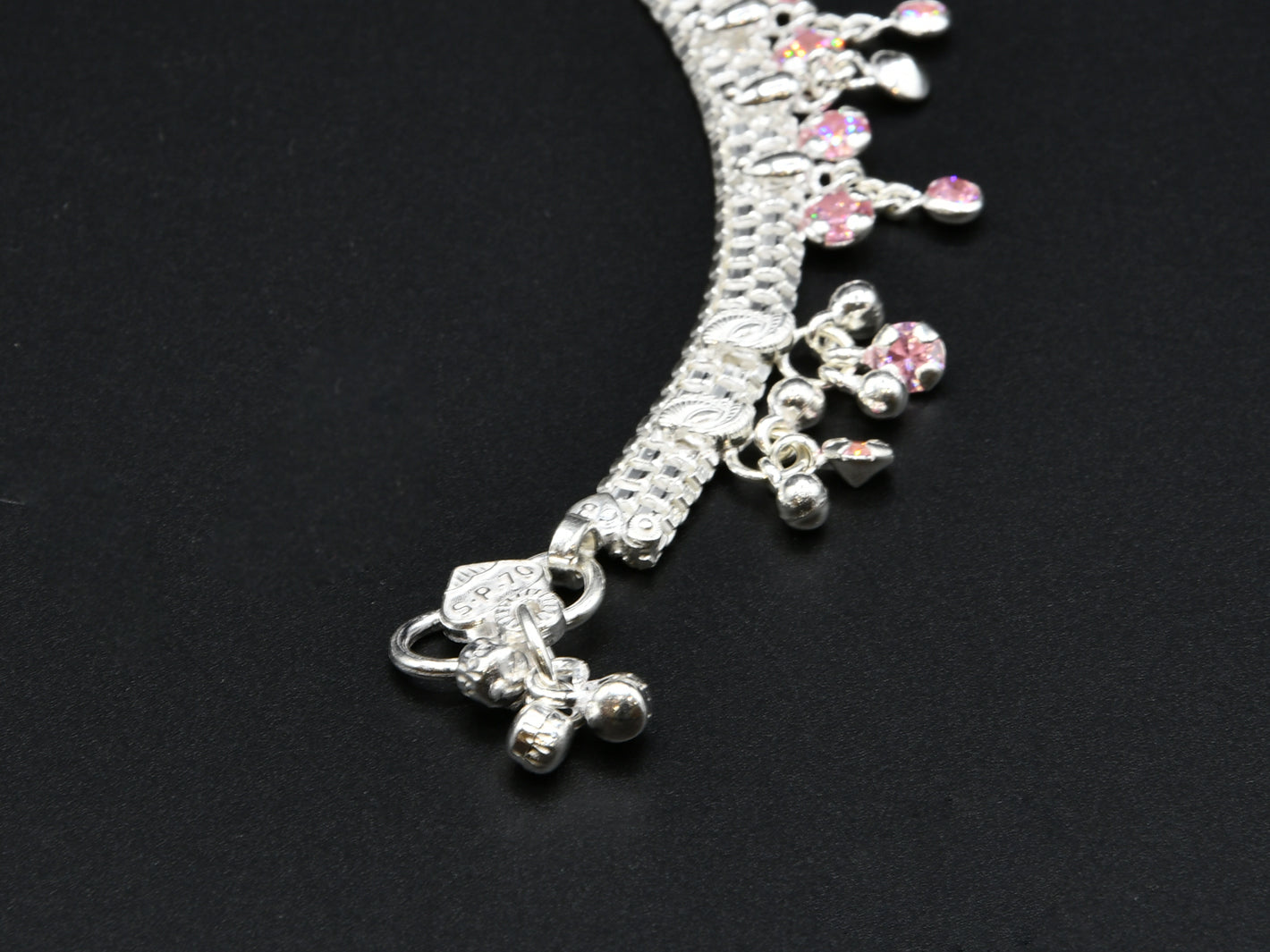 Ladies Silver Anklets - Roop Darshan