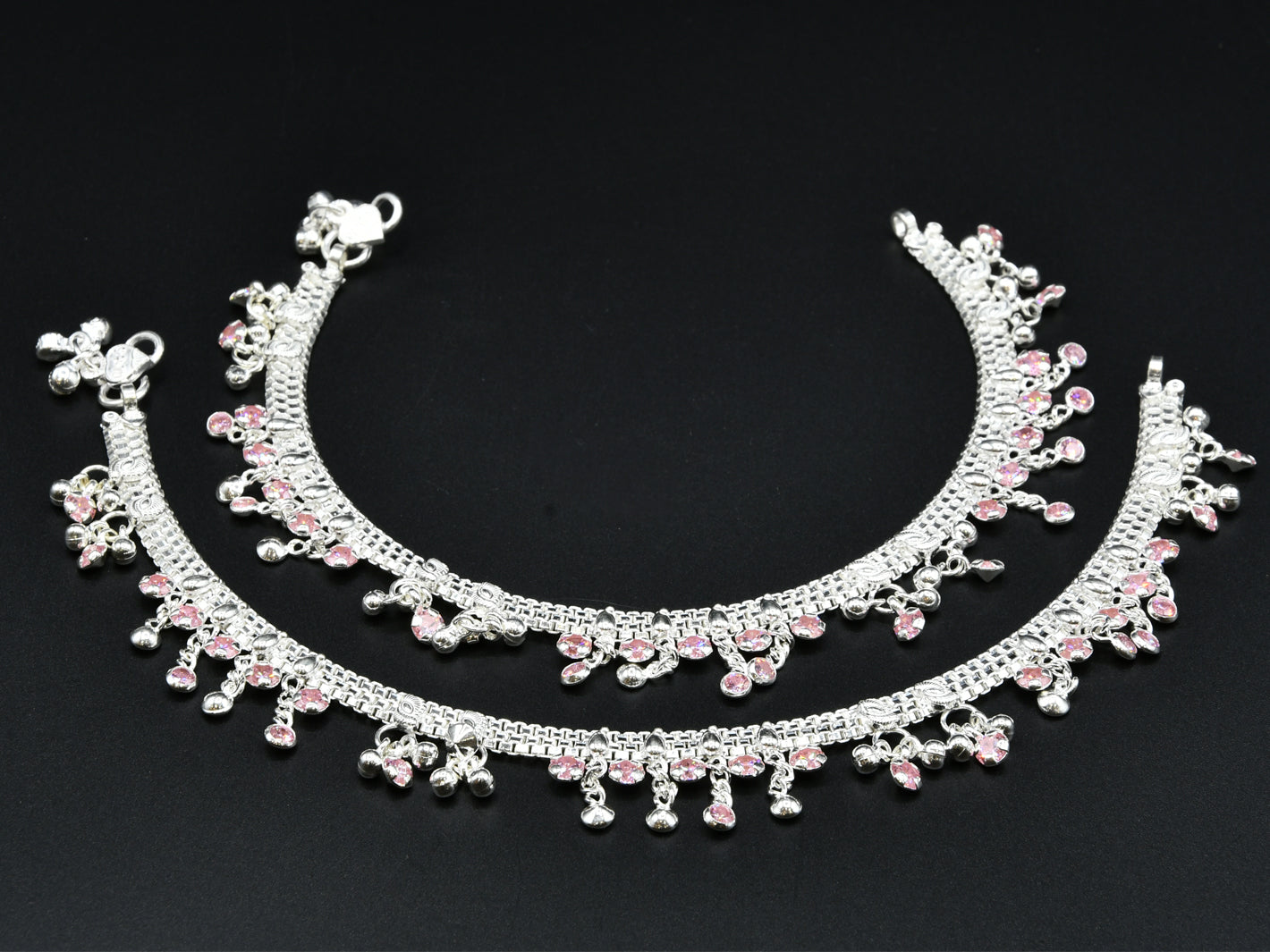 Ladies Silver Anklets - Roop Darshan