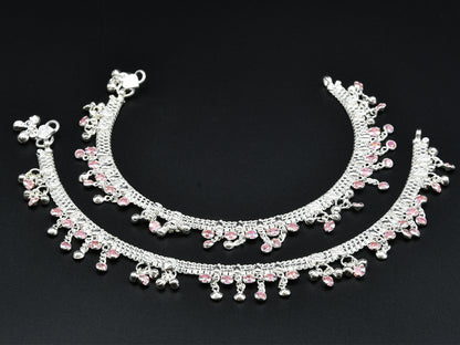 Ladies Silver Anklets - Roop Darshan