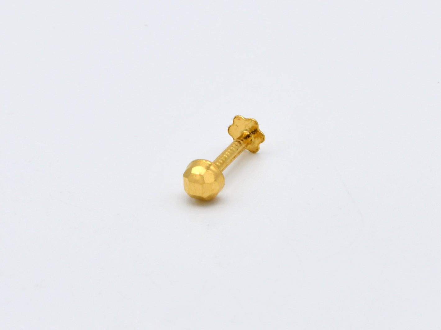 22ct Gold Nose Pin - 3 mm - Roop Darshan