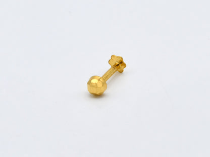 22ct Gold Nose Pin - 3 mm - Roop Darshan