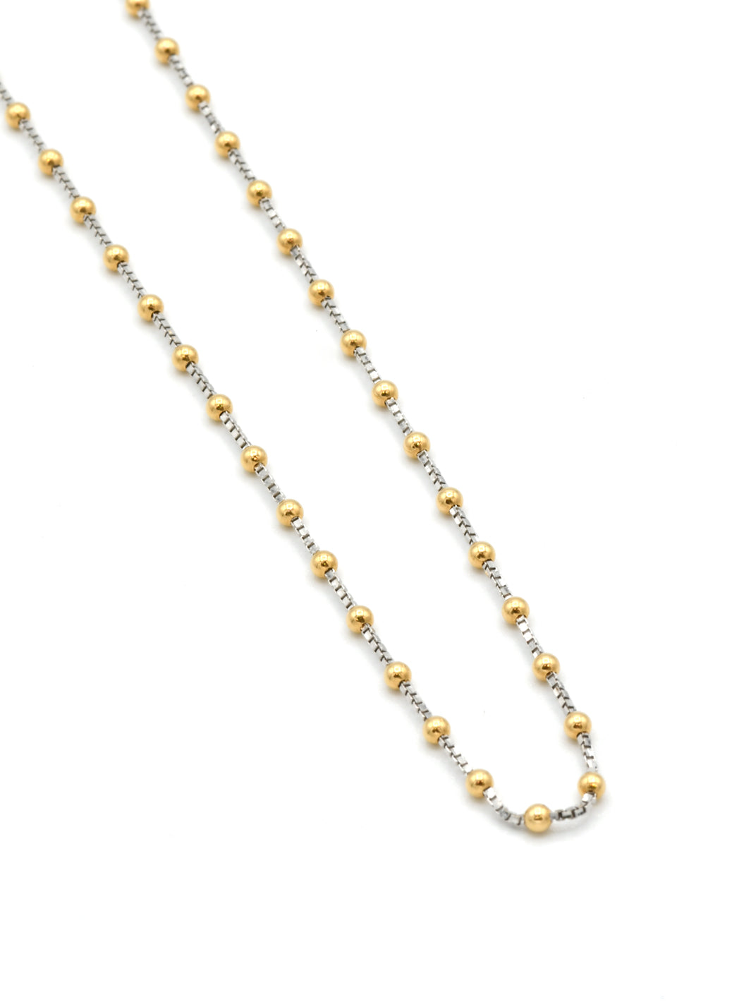 18ct Gold Two Tone Ball Fancy Chain - Roop Darshan