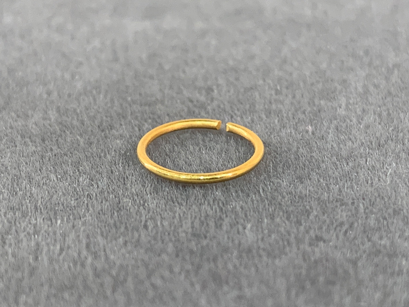 22ct Gold Plain Nose Ring - Roop Darshan