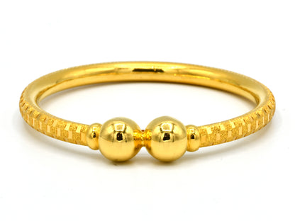 22ct Gold Sand Blast Design 2 Piece Bangles - Roop Darshan
