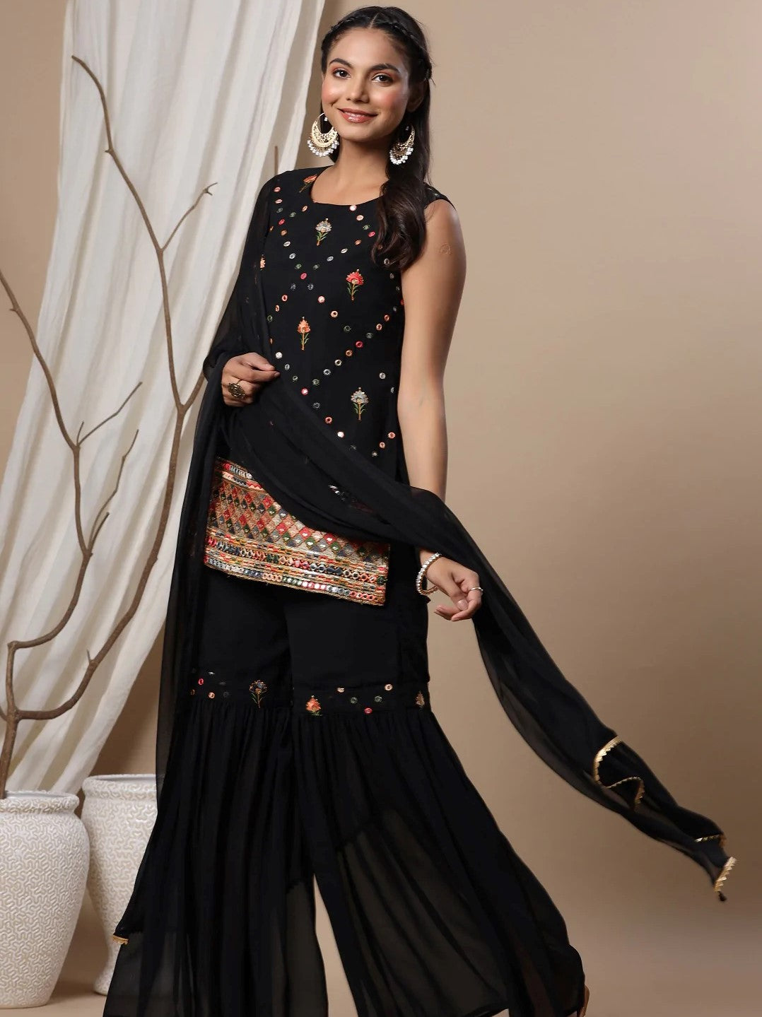 Nadia Sharara Suit - Roop Darshan