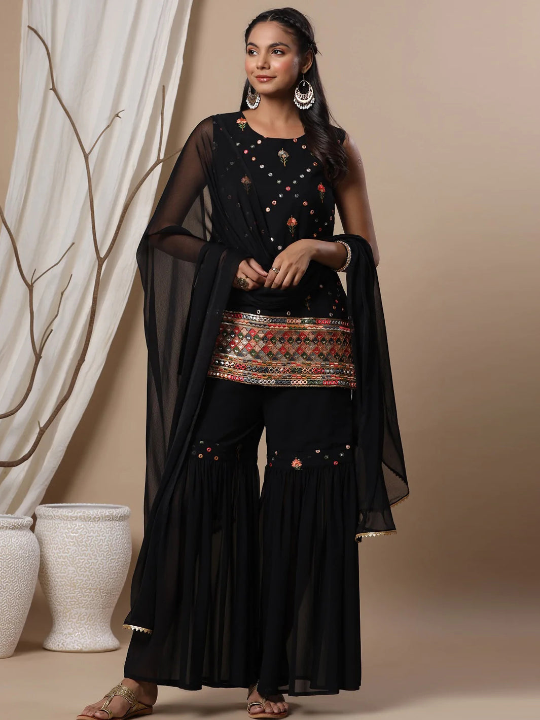 Nadia Sharara Suit - Roop Darshan