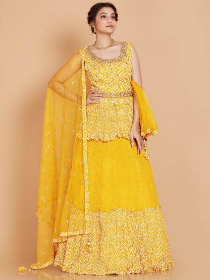 Hana Long Top Lehenga Choli - Roop Darshan