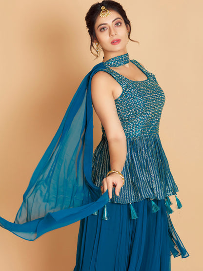 Deshna Palazzo Suit - Roop Darshan