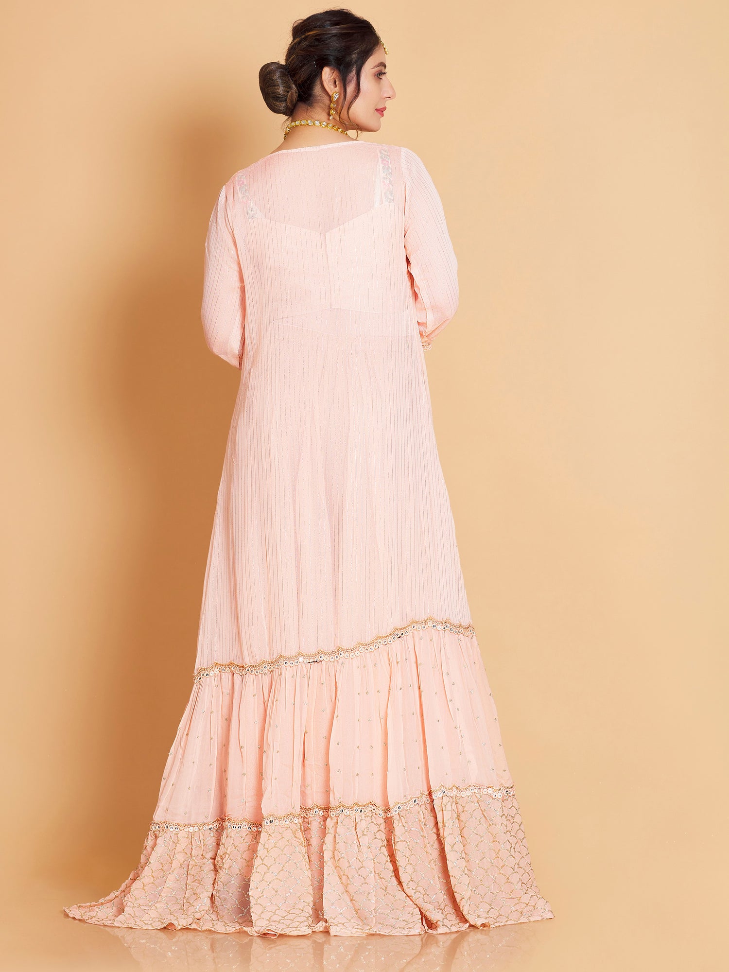 Laura Short Top Plazzo With Jacket - Roop Darshan