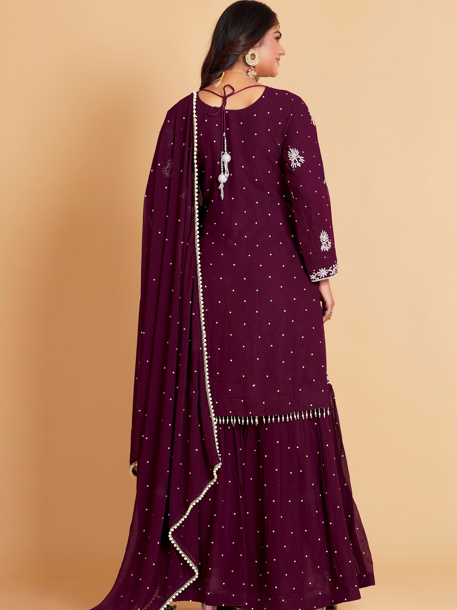 Haneefa Sharara Suit - Roop Darshan