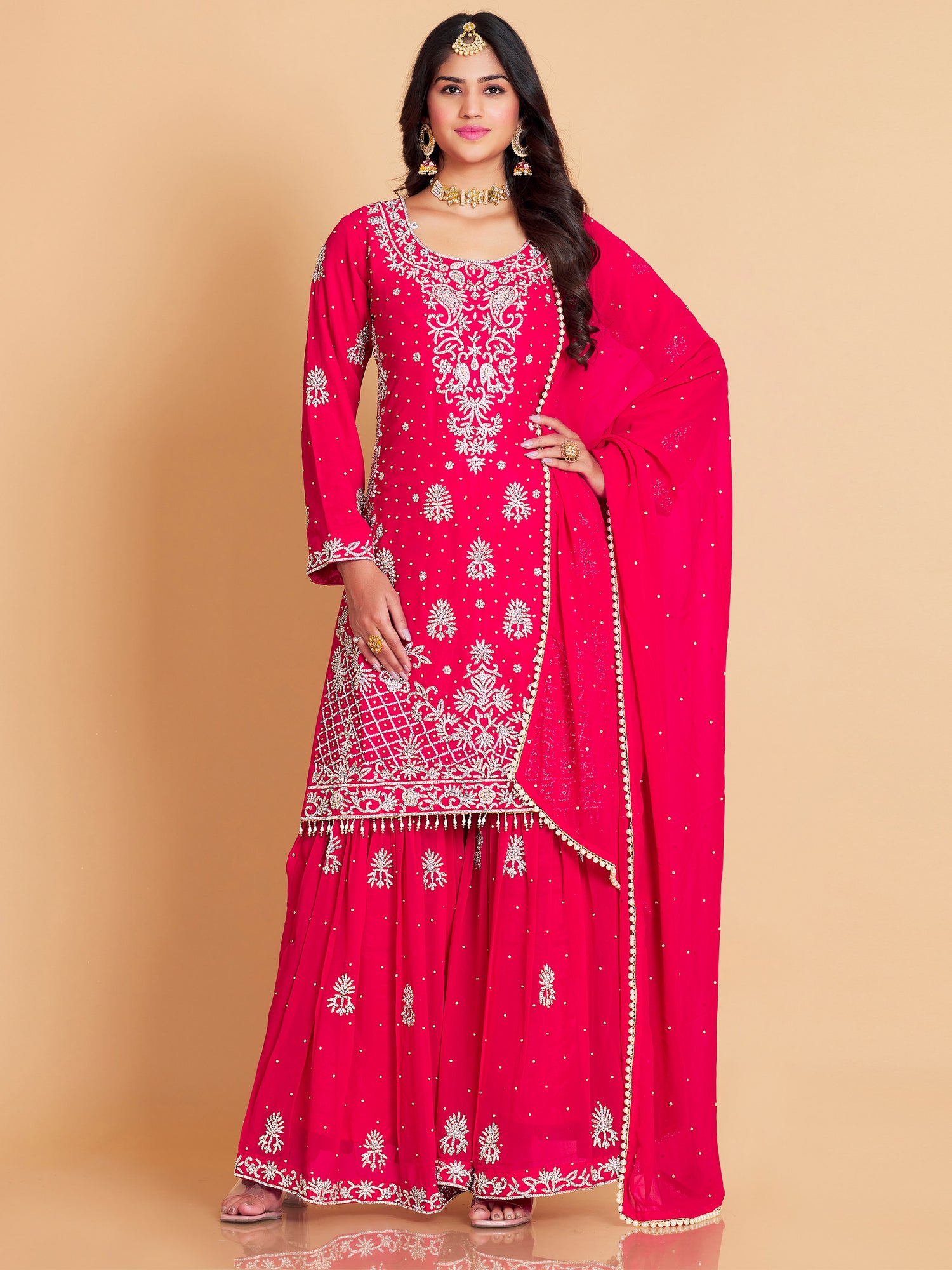 Haneefa Sharara Suit - Roop Darshan