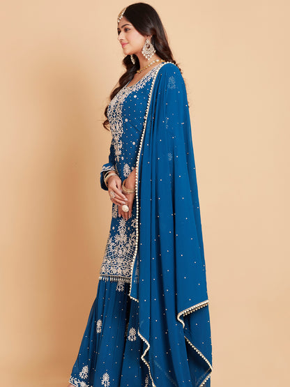 Haneefa Sharara Suit - Roop Darshan