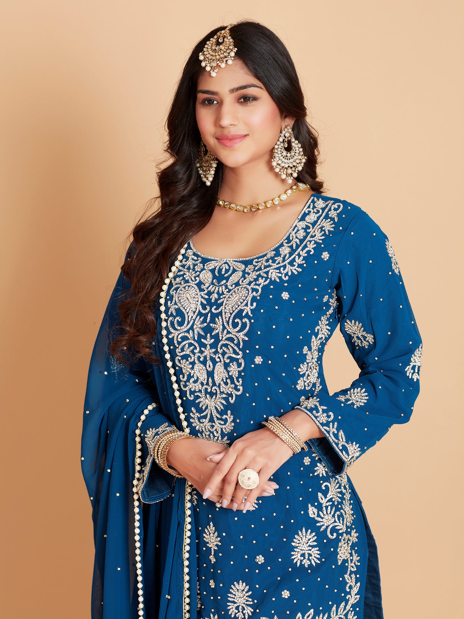 Haneefa Sharara Suit - Roop Darshan