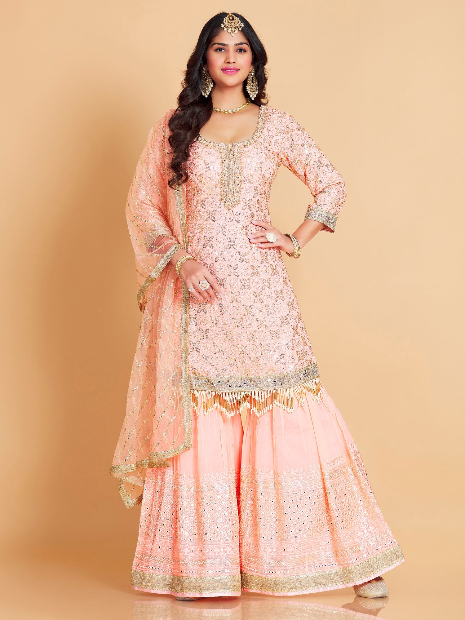 Maheera Sharara Suit - Roop Darshan