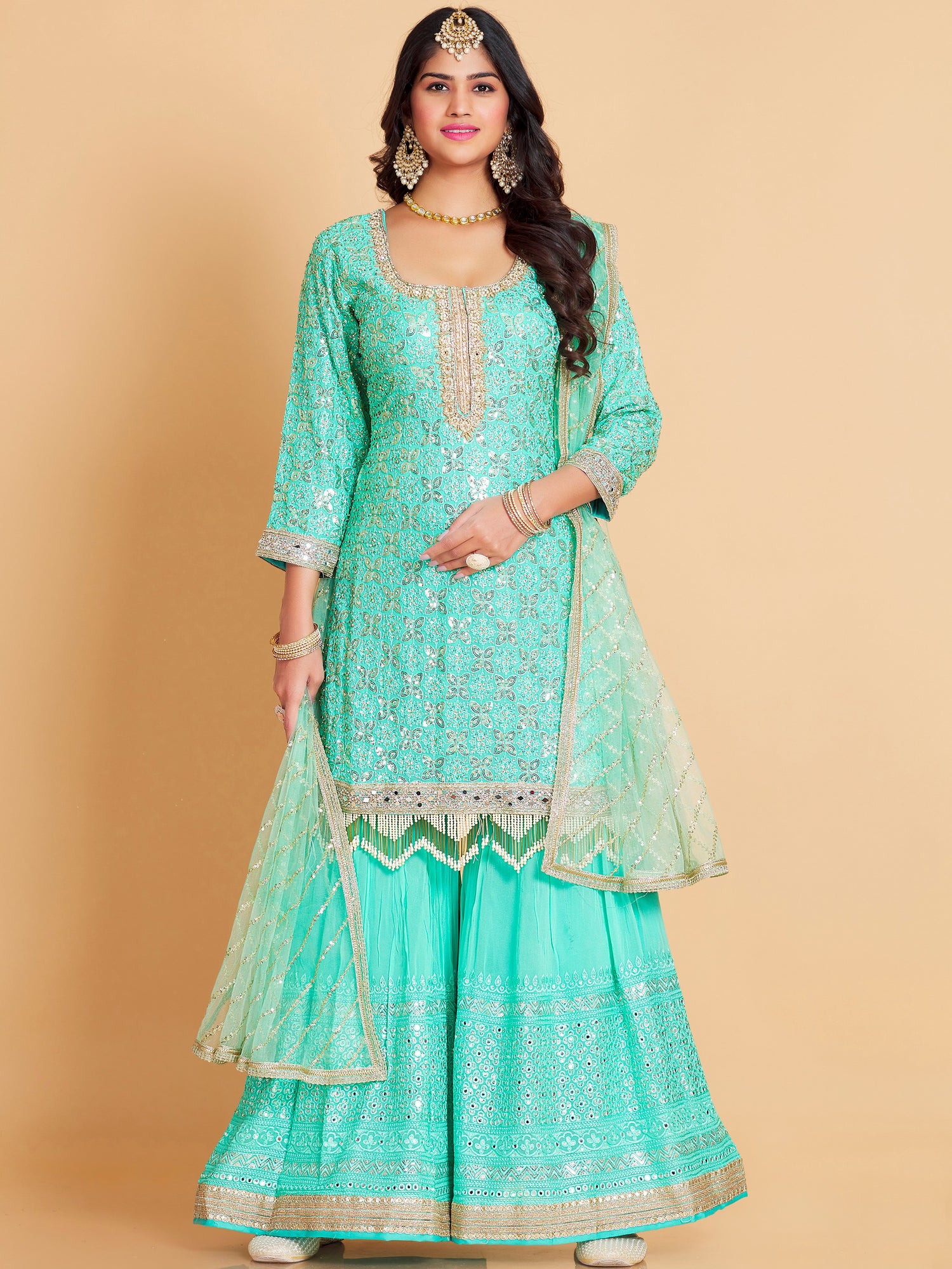 Maheera Sharara Suit - Roop Darshan