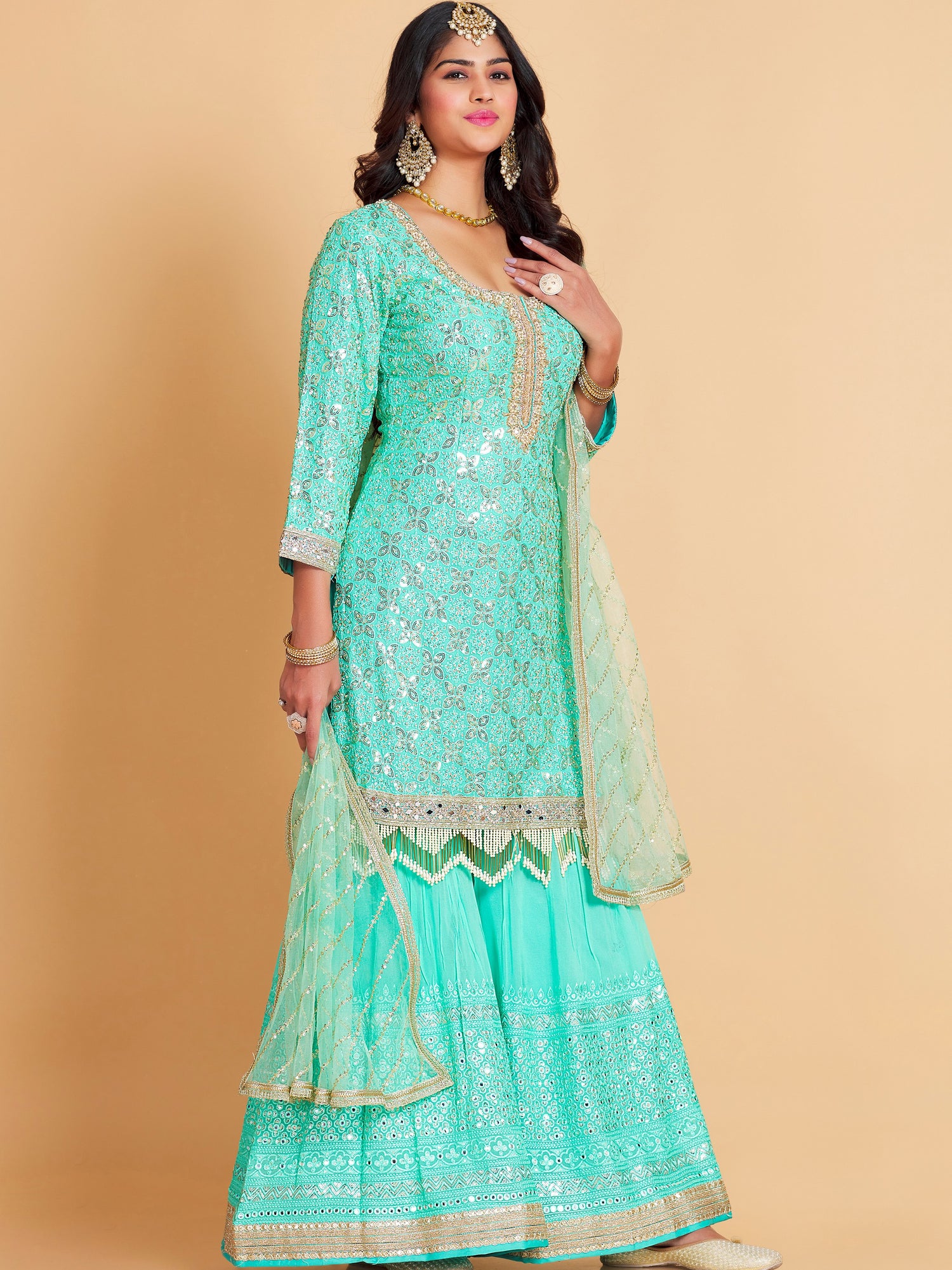 Maheera Sharara Suit - Roop Darshan