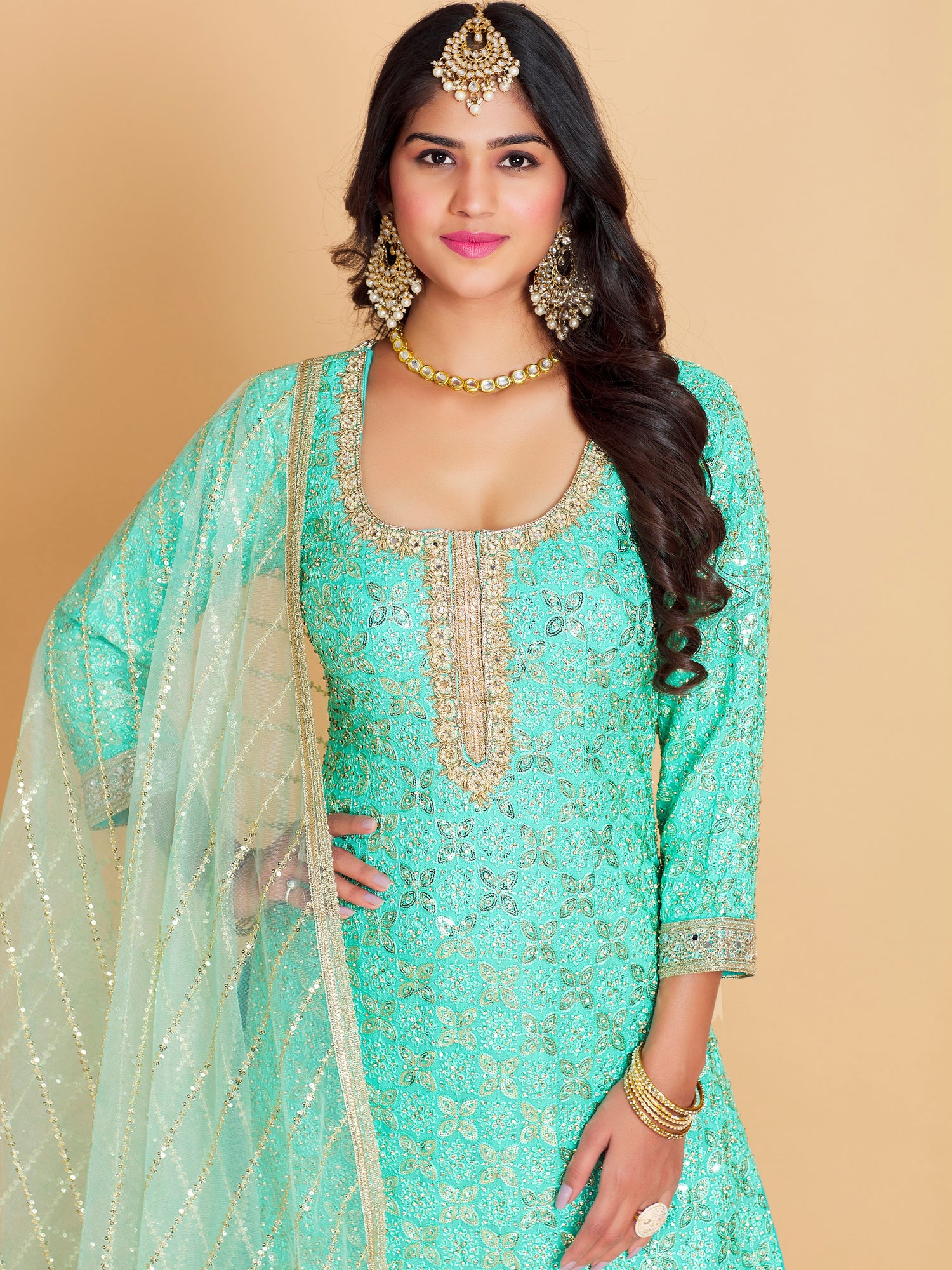 Maheera Sharara Suit - Roop Darshan