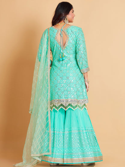 Maheera Sharara Suit - Roop Darshan