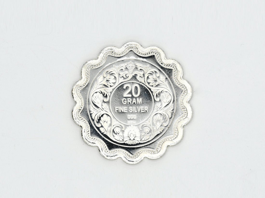 20 Grams George V King Emperor Silver Coin - Roop Darshan