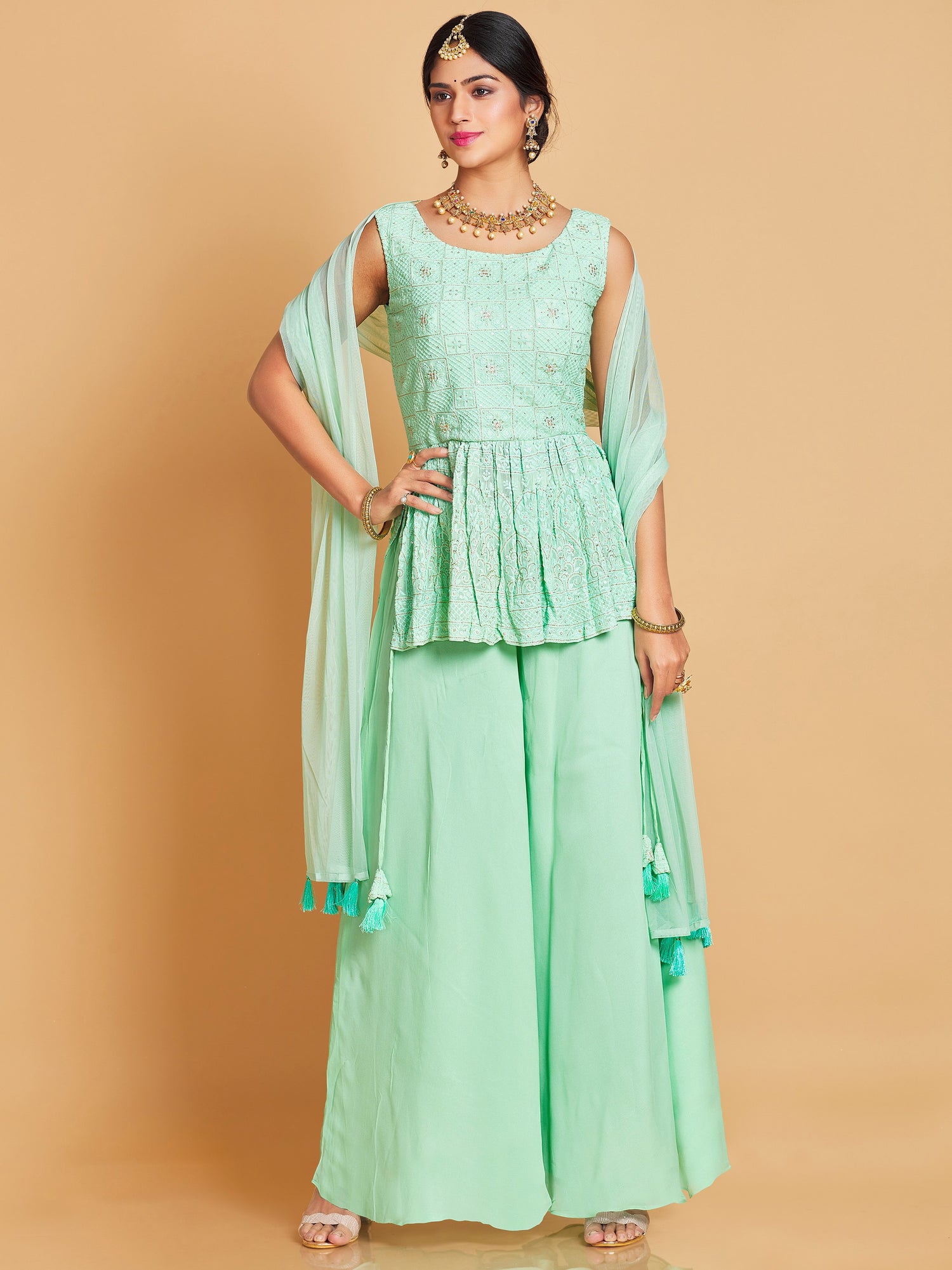 Chetna Palazzo Suit - Roop Darshan