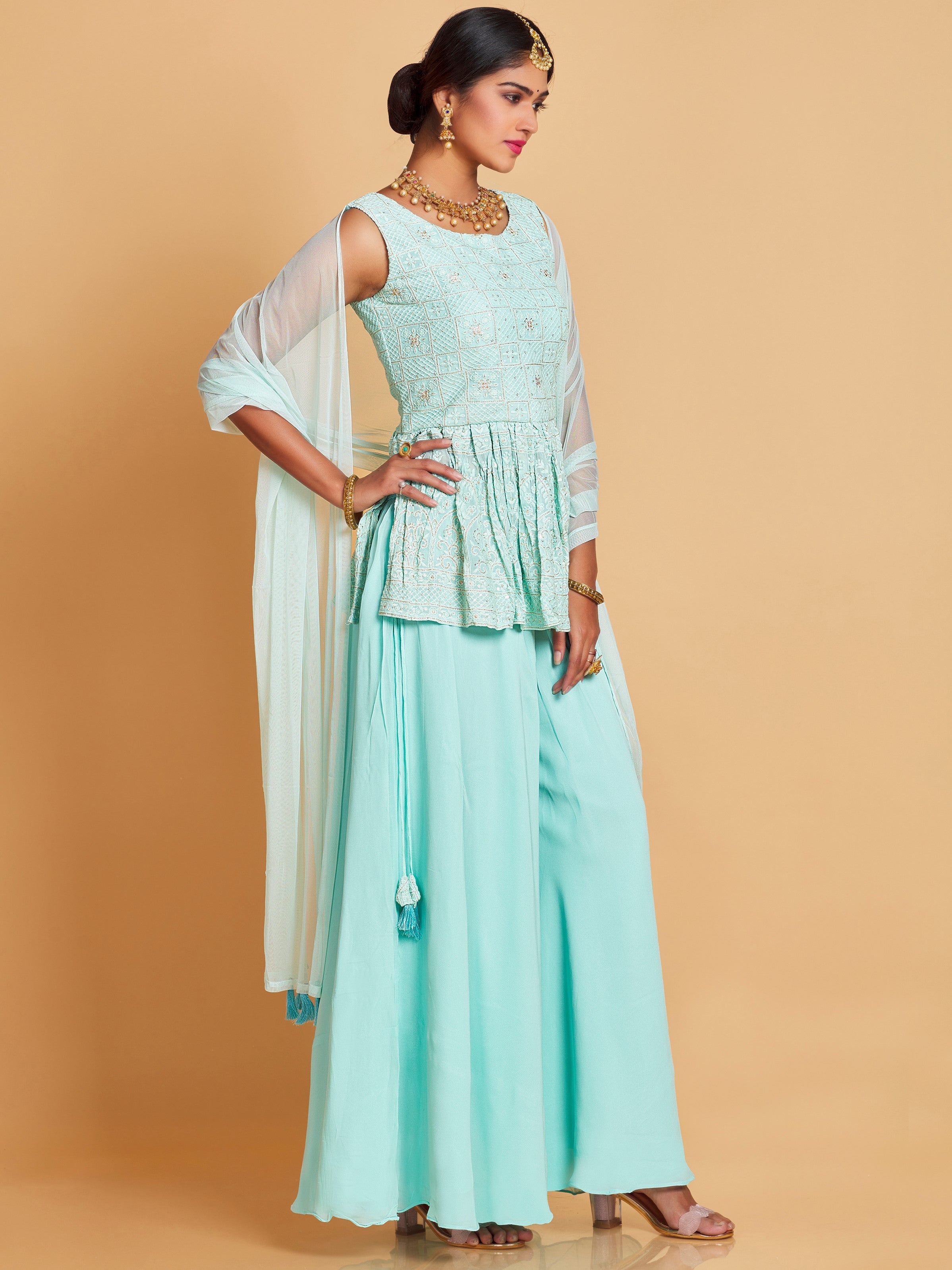 Chetna Palazzo Suit - Roop Darshan