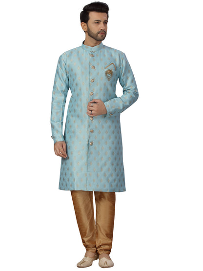 Brocade Embroidered Kurta Payjama - Roop Darshan
