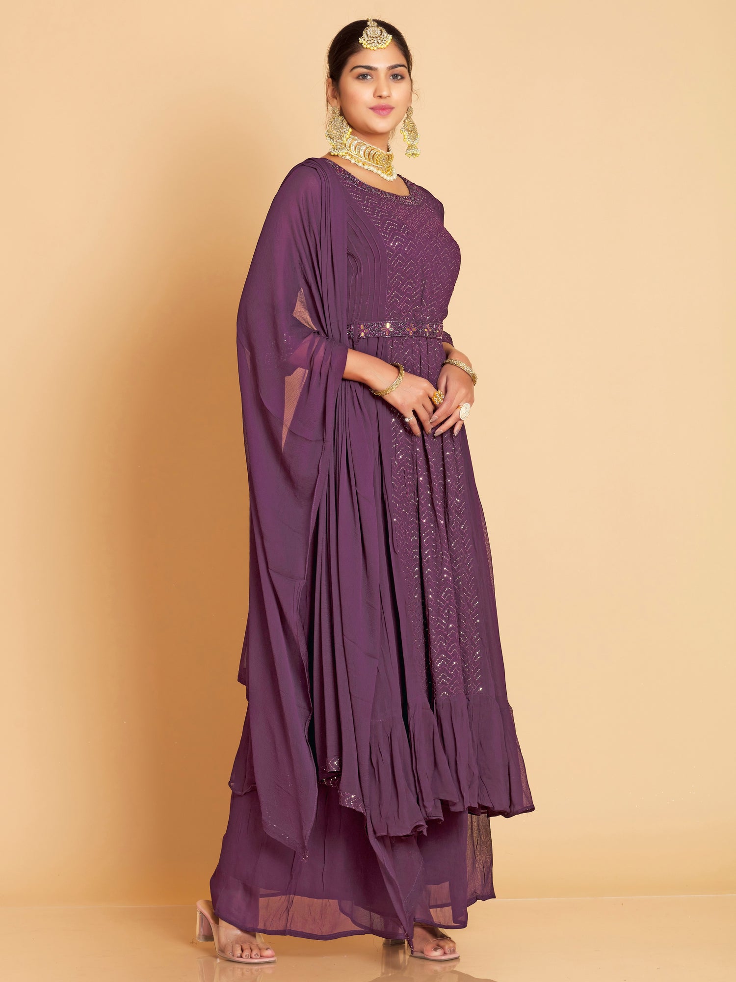 Shabnam Plazzo Suit - Roop Darshan