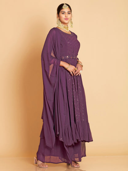 Shabnam Plazzo Suit - Roop Darshan