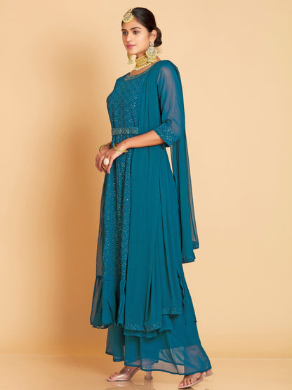 Shabnam Plazzo Suit - Roop Darshan