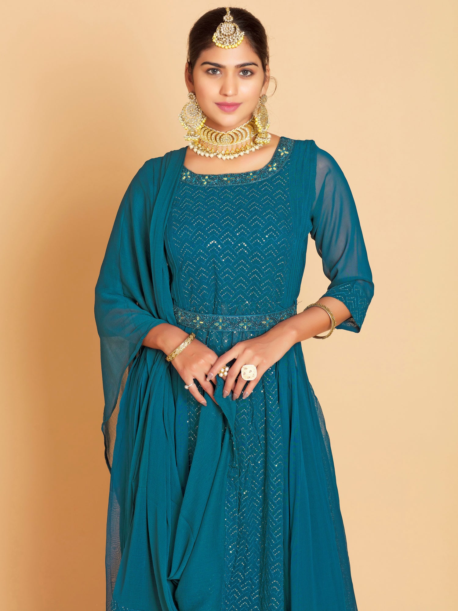 Shabnam Plazzo Suit - Roop Darshan