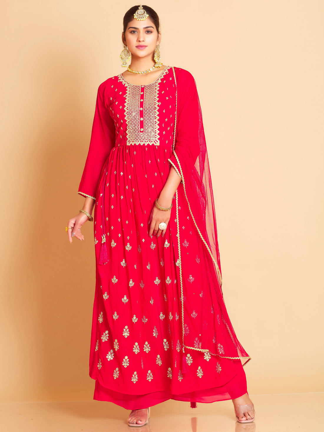 Safeena Plazzo Suit - Roop Darshan