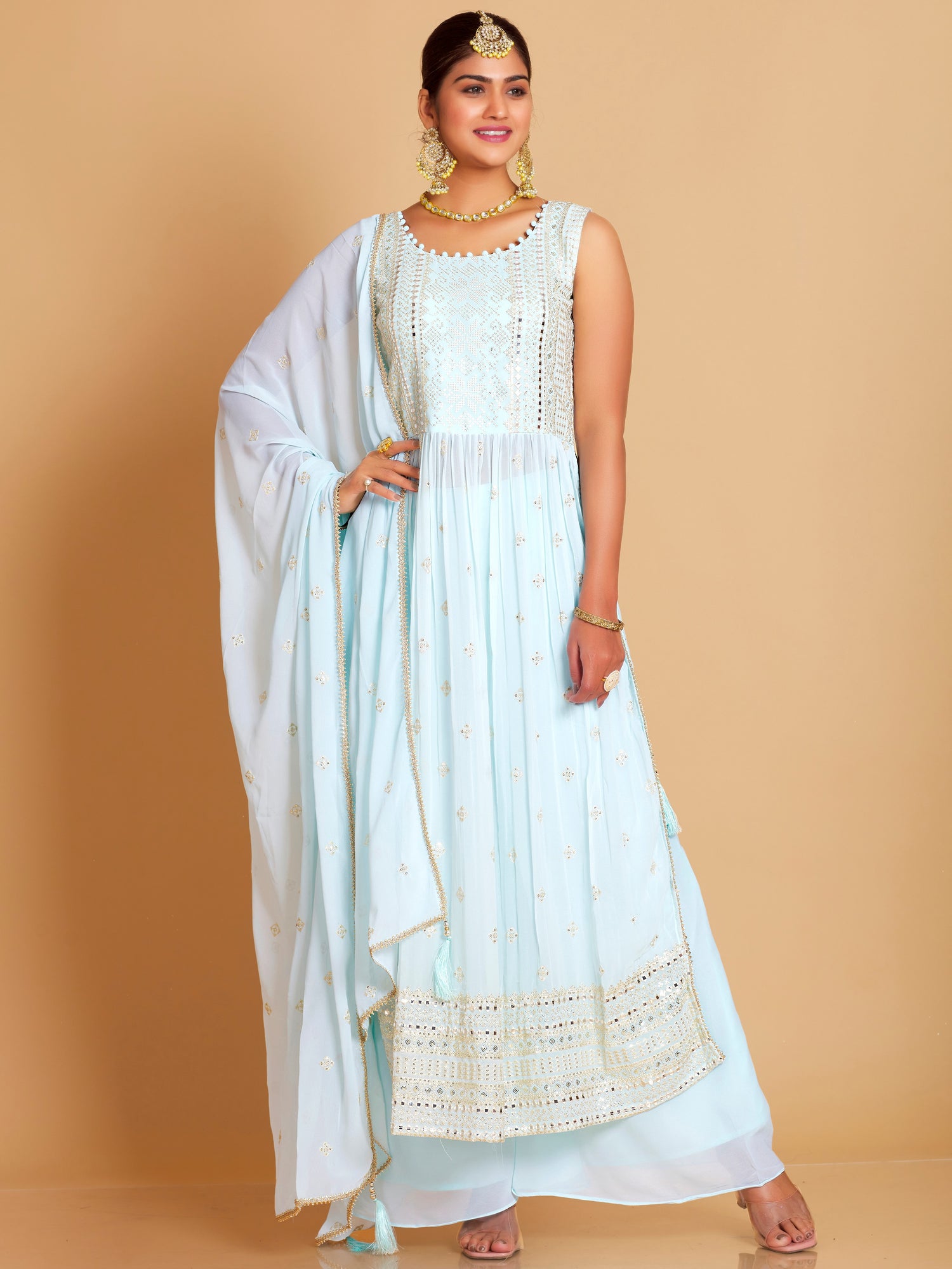 Raina Plazzo Suit - Roop Darshan
