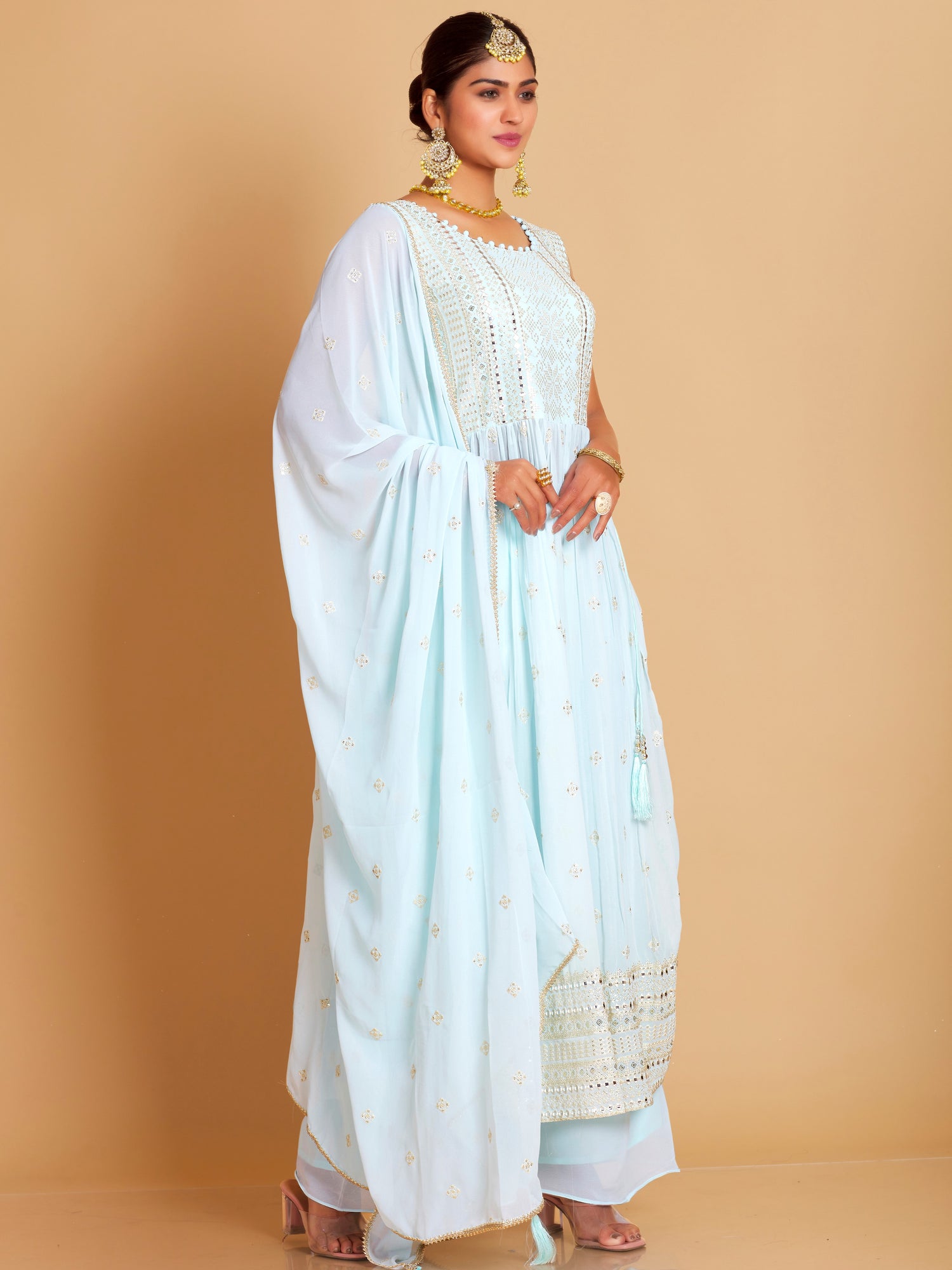 Raina Plazzo Suit - Roop Darshan