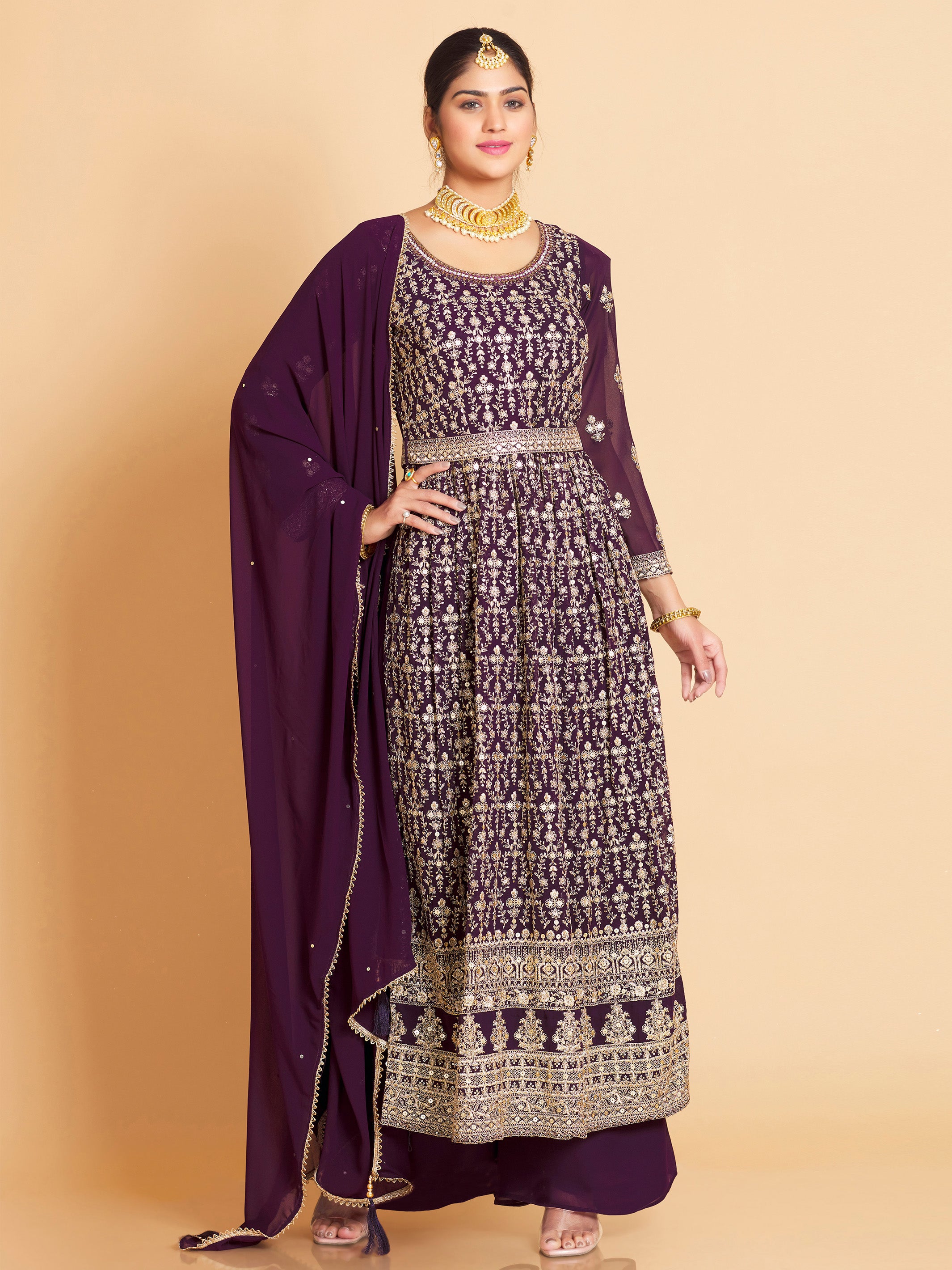 Maheera Plazzo Suit - Roop Darshan