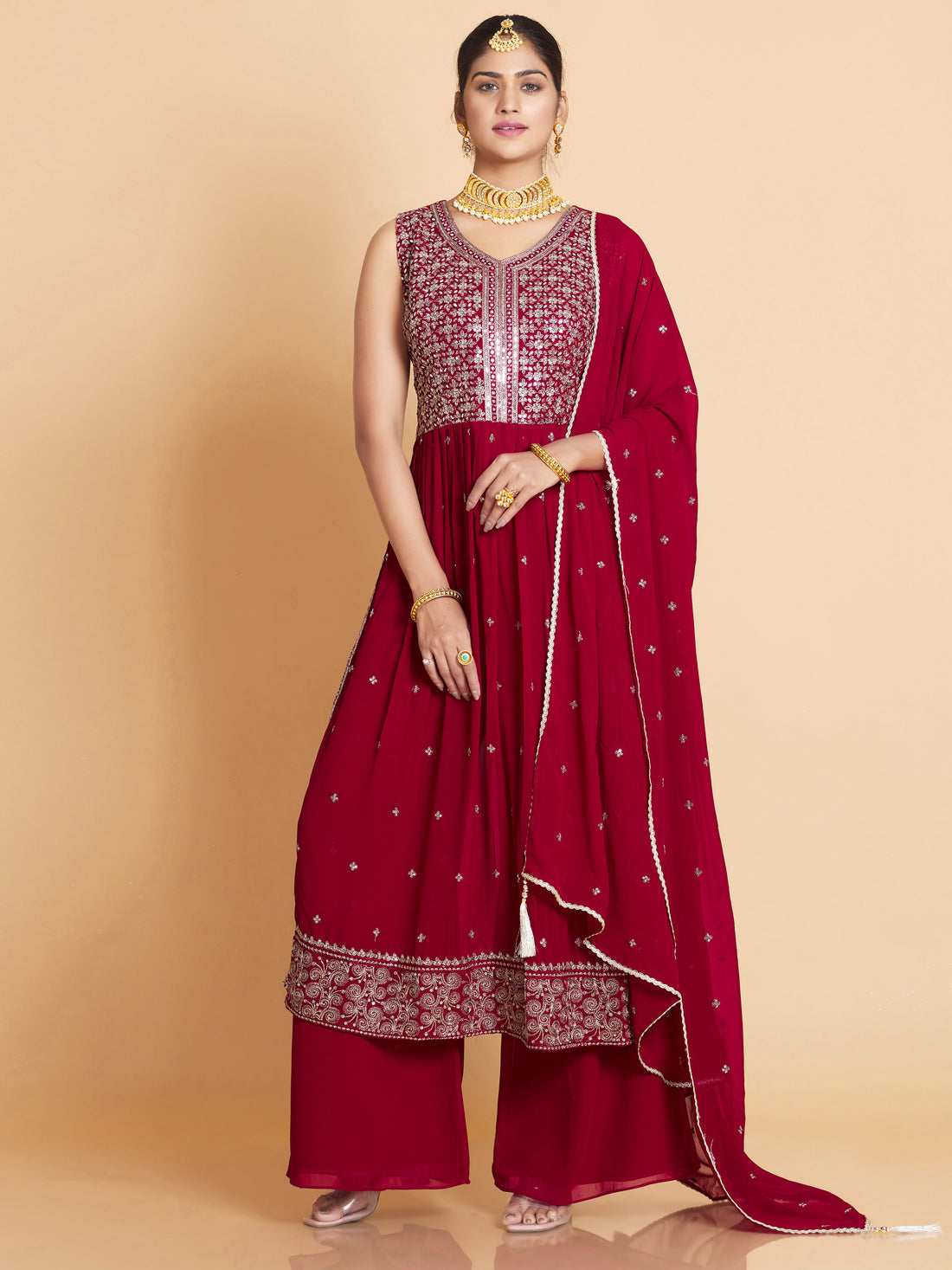 Mannat Plazzo Suit - Roop Darshan