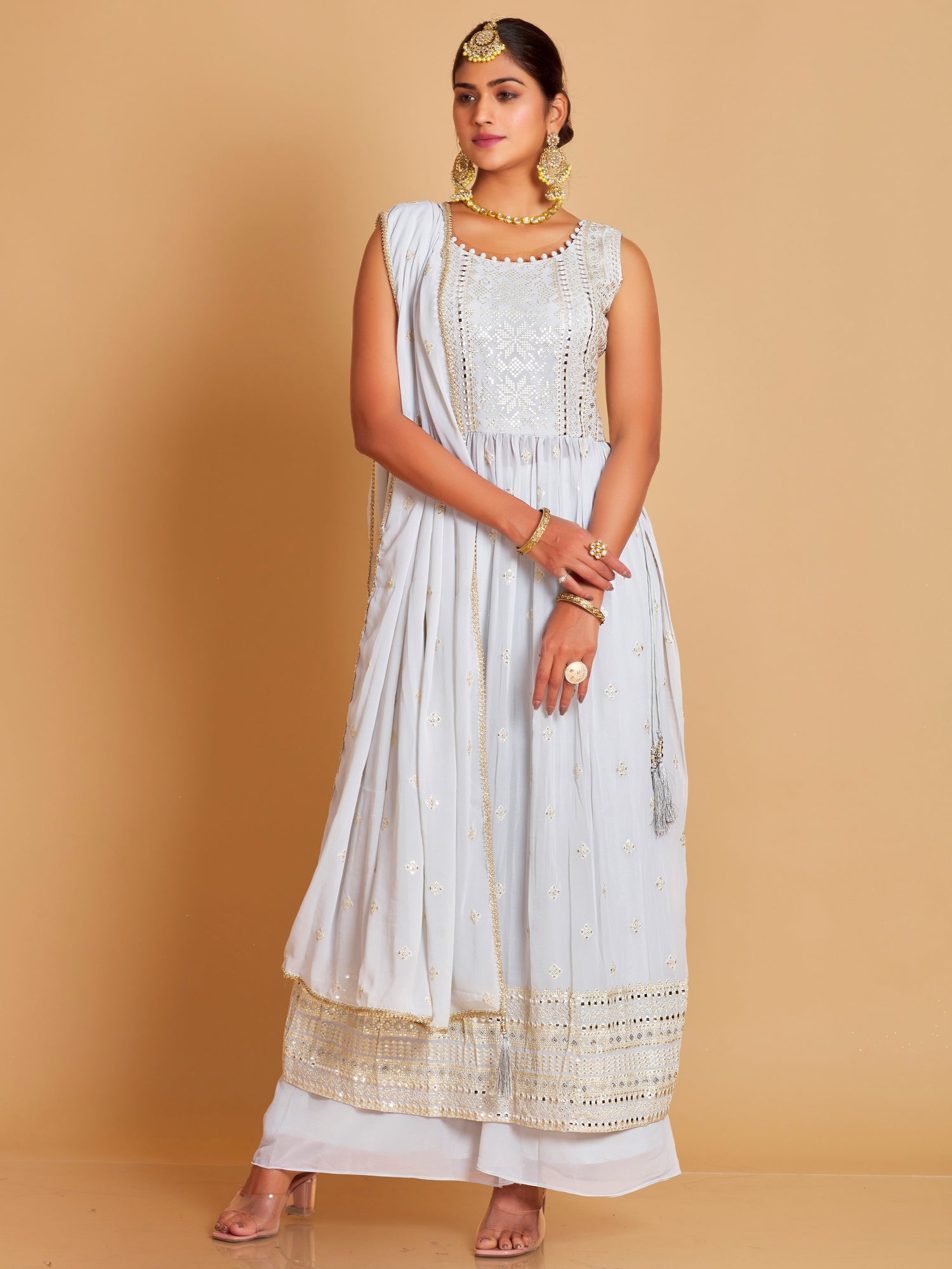 Raina Plazzo Suit - Roop Darshan