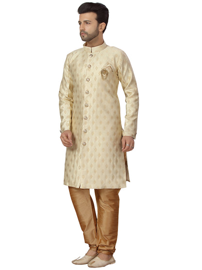 Brocade Embroidered Kurta Payjama - Roop Darshan