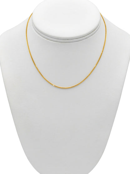 22ct Gold Fox Tail Chain - 35 cm - Roop Darshan