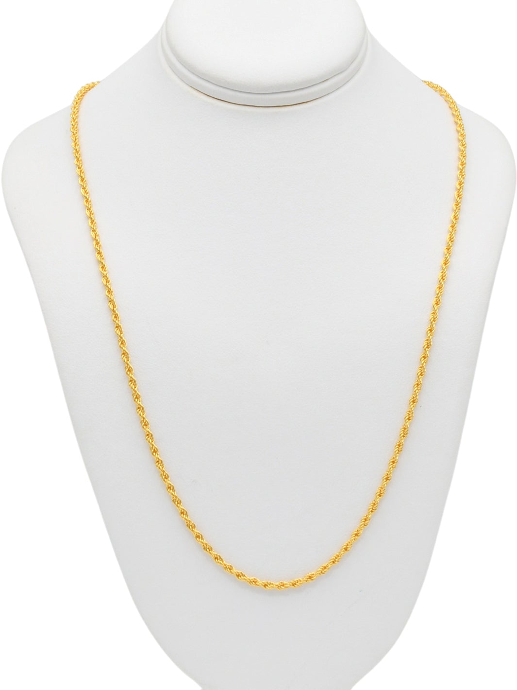 22ct Gold Hollow Rope Chain - 50cm - Roop Darshan
