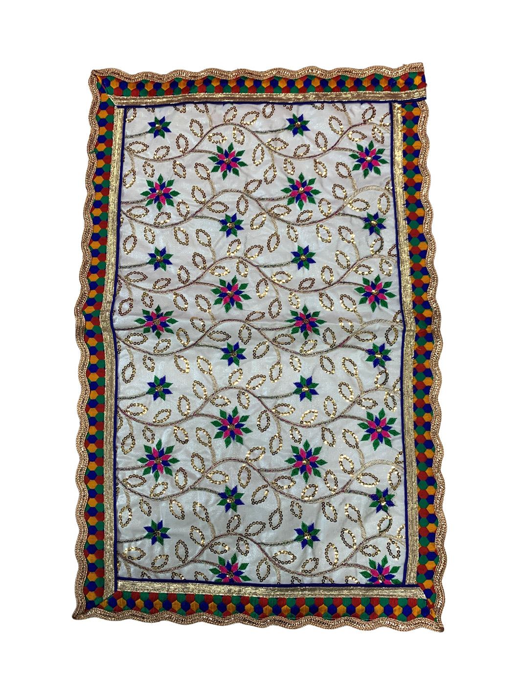 Embroidered Mata Chunri 34cm x 26cm - Roop Darshan