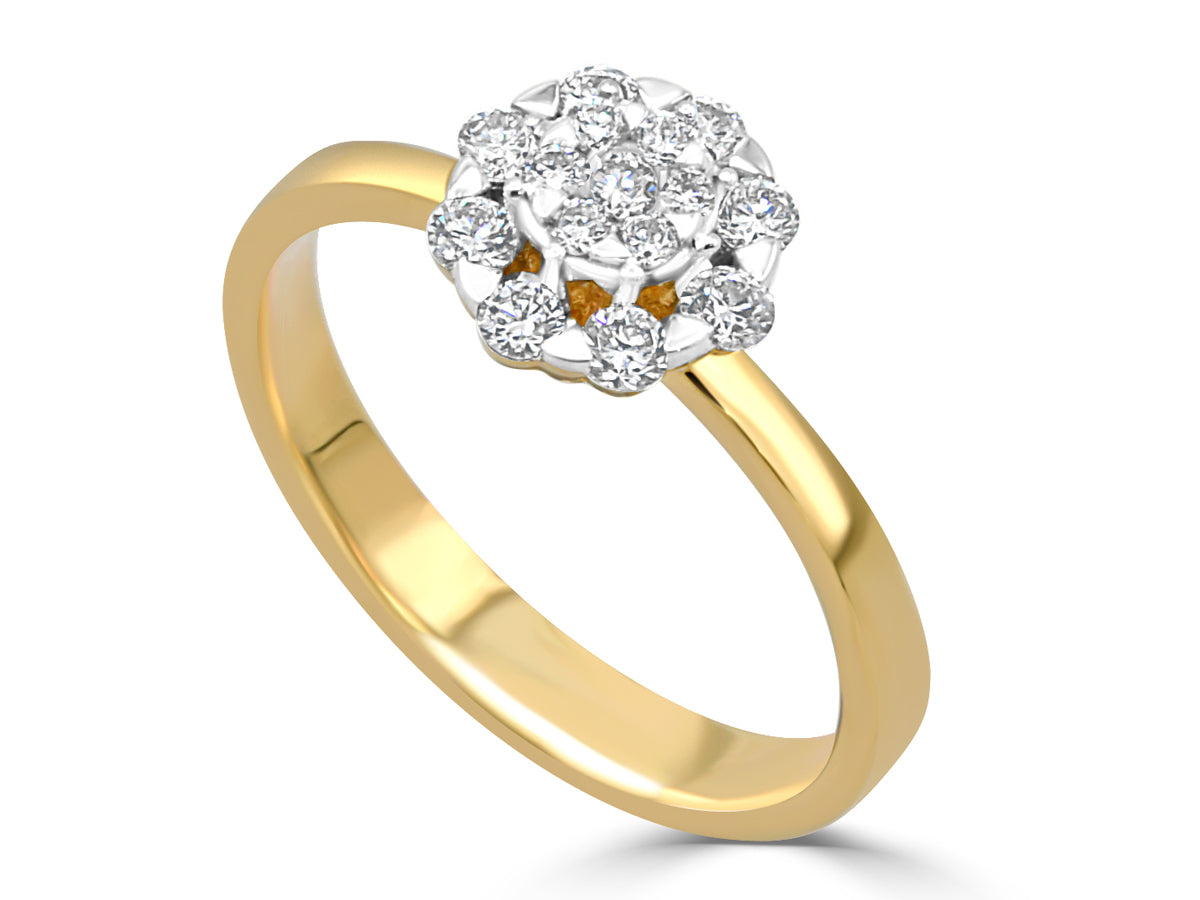 18ct Gold 0.29ct Diamond Ring - Roop Darshan