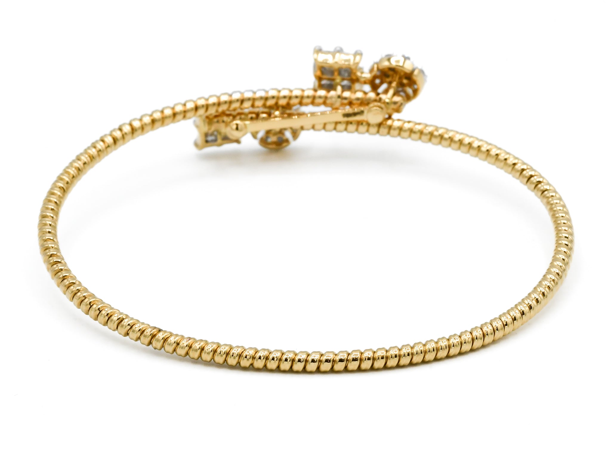 18ct Gold Diamond 1 Piece Ladies Bangle 0.90 ct - Roop Darshan
