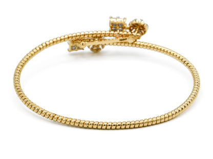 18ct Gold Diamond 1 Piece Ladies Bangle 0.90 ct - Roop Darshan