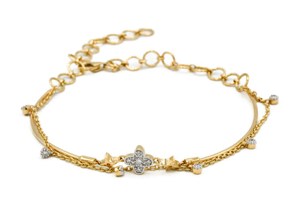 18ct Gold Diamond Ladies Bracelet 0.18 ct - Roop Darshan