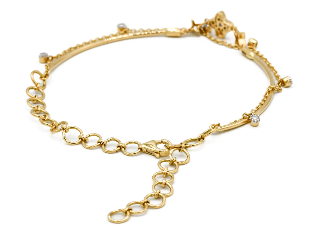 18ct Gold Diamond Ladies Bracelet 0.18 ct - Roop Darshan